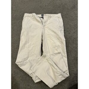 Johnnie-O Men 32x30 Cream Straight Leg Khaki/Chino Pants Jeans Preppy